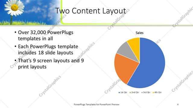 Two Content presentation slide layout