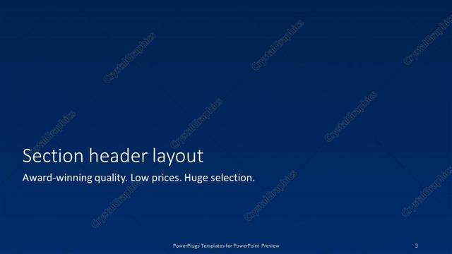 Section Header presentation slide layout