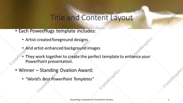 Title and Content presentation slide layout
