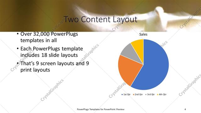 Two Content presentation slide layout