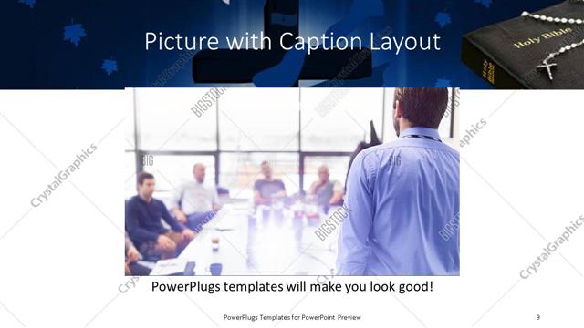 Picture with Caption presentation slide layout