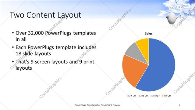 Two Content presentation slide layout