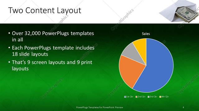 Two Content presentation slide layout