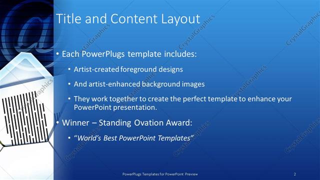 Title and Content presentation slide layout