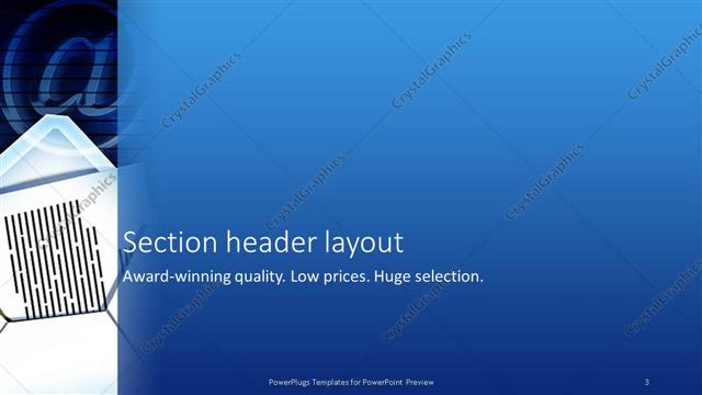 Section Header presentation slide layout
