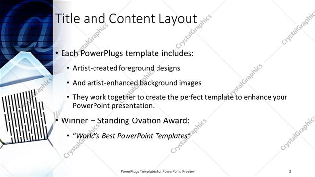 Title and Content presentation slide layout