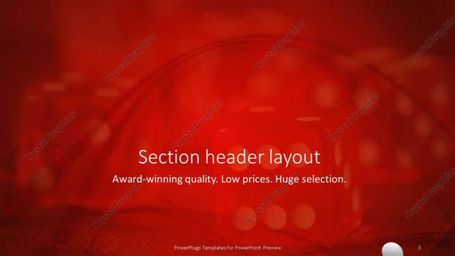 Section Header presentation slide layout