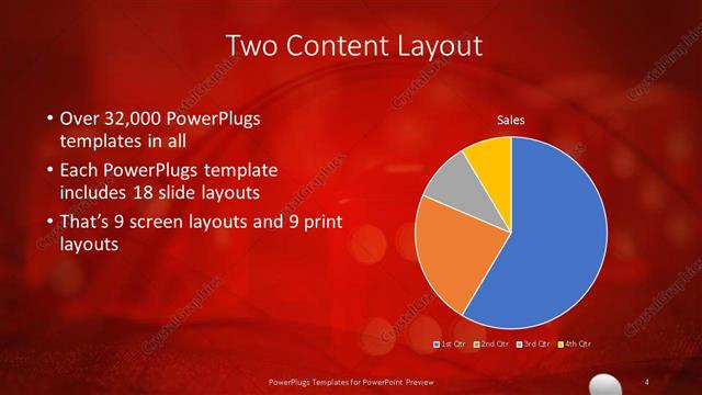 Two Content presentation slide layout