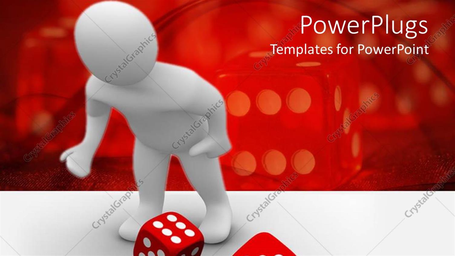 Featuring White Figure Awaiting Results of Two Thrown Dice