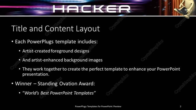 Title and Content presentation slide layout