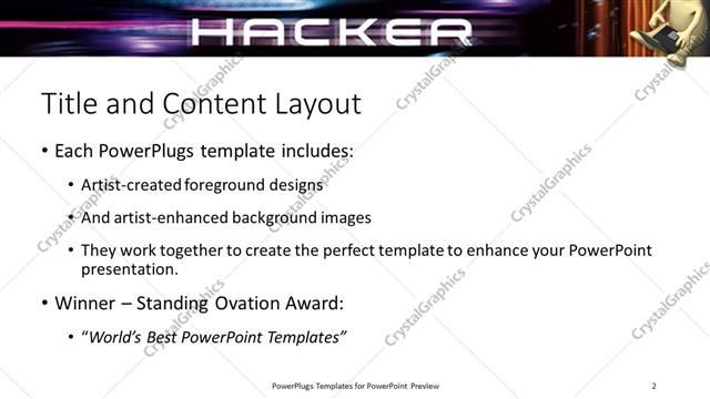 Title and Content presentation slide layout