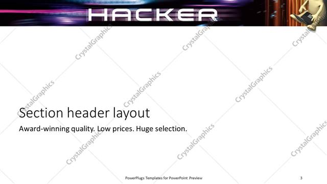 Section Header presentation slide layout