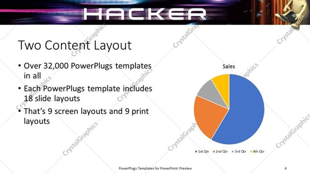Two Content presentation slide layout