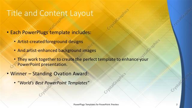Title and Content presentation slide layout
