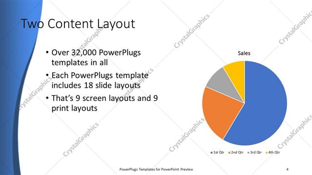Two Content presentation slide layout