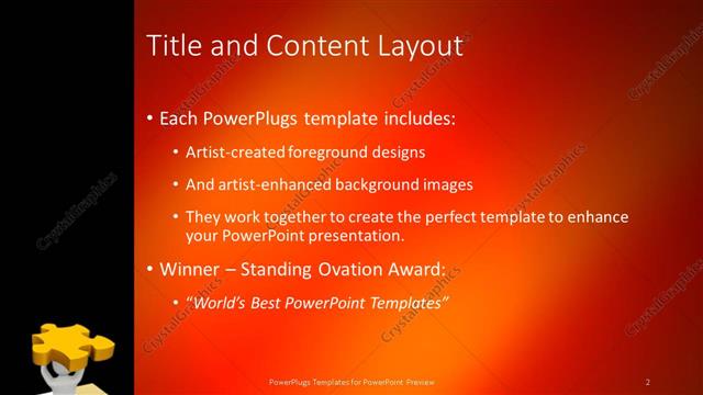 Title and Content presentation slide layout