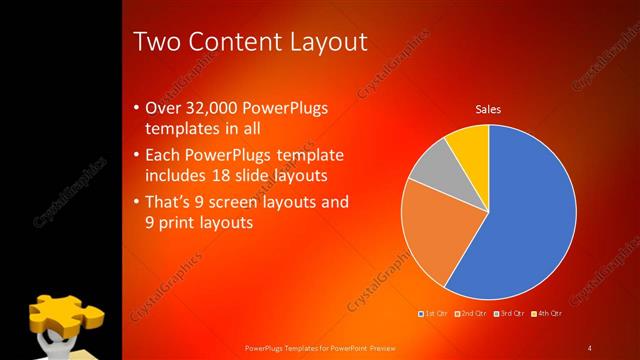 Two Content presentation slide layout