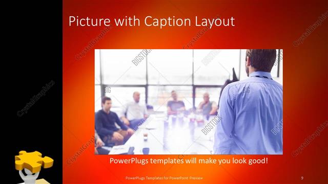 Picture with Caption presentation slide layout
