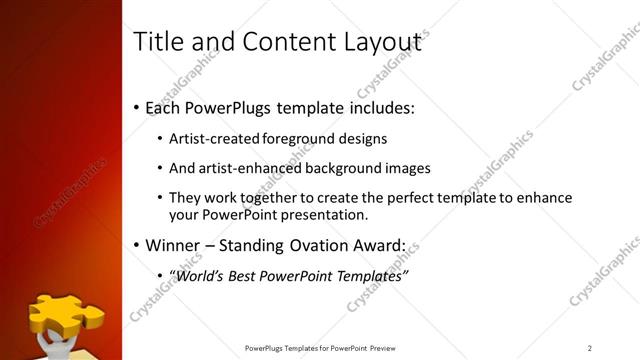 Title and Content presentation slide layout