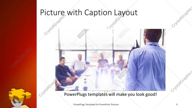 Picture with Caption presentation slide layout