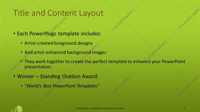 Title and Content presentation slide layout