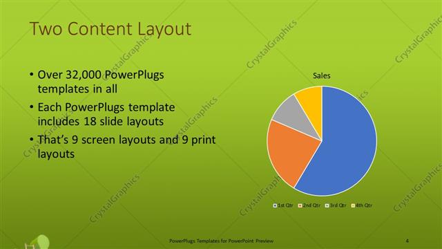Two Content presentation slide layout