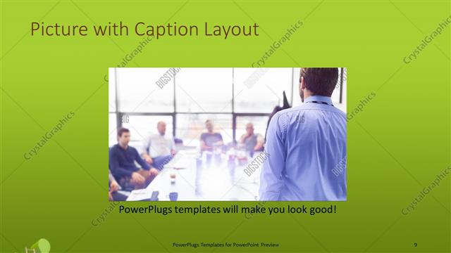 Picture with Caption presentation slide layout