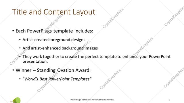 Title and Content presentation slide layout