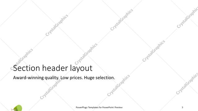 Section Header presentation slide layout