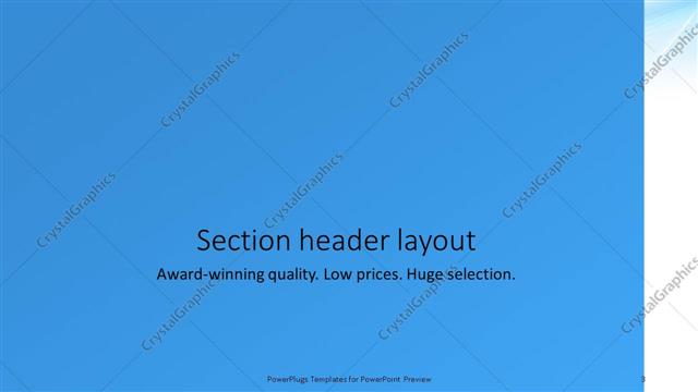 Section Header presentation slide layout