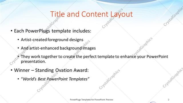 Title and Content presentation slide layout