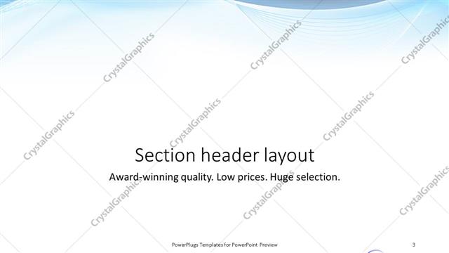 Section Header presentation slide layout
