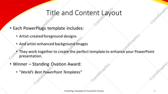 Title and Content presentation slide layout