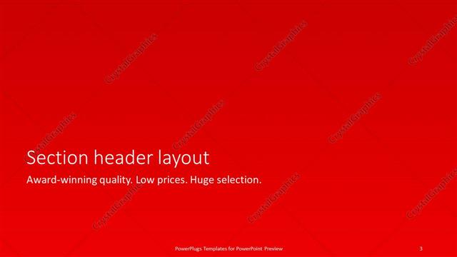 Section Header presentation slide layout