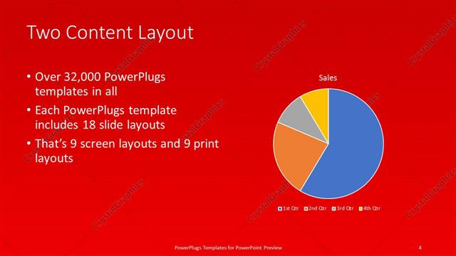 Two Content presentation slide layout