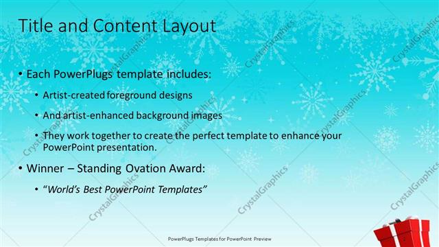 Title and Content presentation slide layout