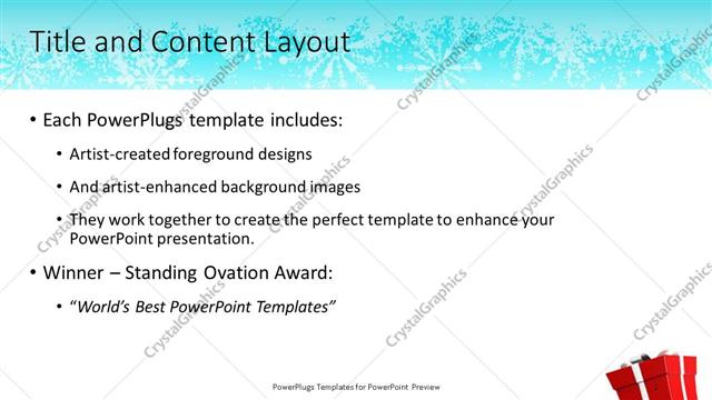 Title and Content presentation slide layout