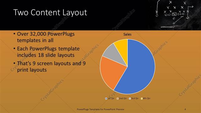 Two Content presentation slide layout