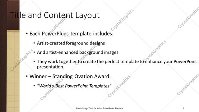 Title and Content presentation slide layout