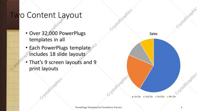 Two Content presentation slide layout