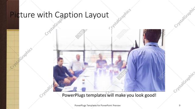 Picture with Caption presentation slide layout