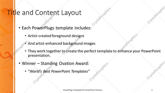 Title and Content presentation slide layout