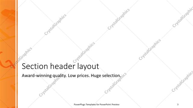Section Header presentation slide layout
