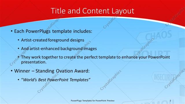 Title and Content presentation slide layout