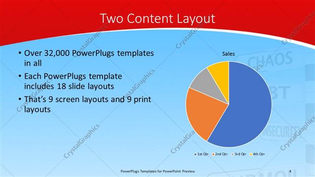 Two Content presentation slide layout