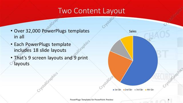 Two Content presentation slide layout