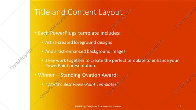 Title and Content presentation slide layout