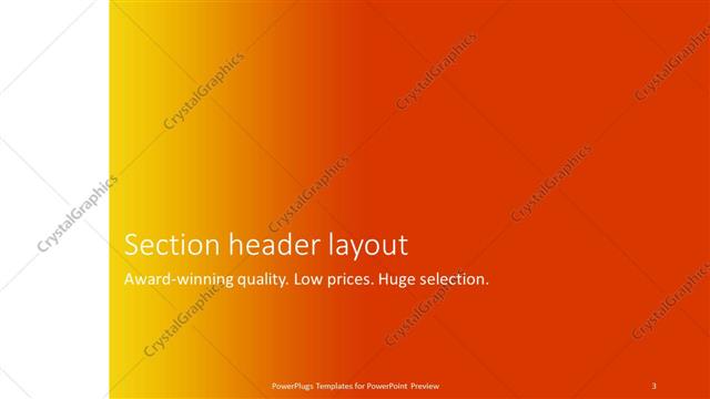 Section Header presentation slide layout