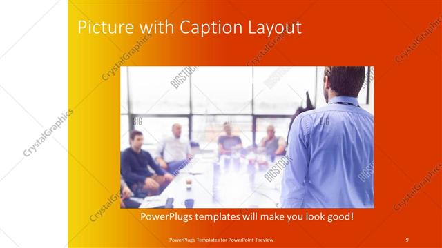 Picture with Caption presentation slide layout