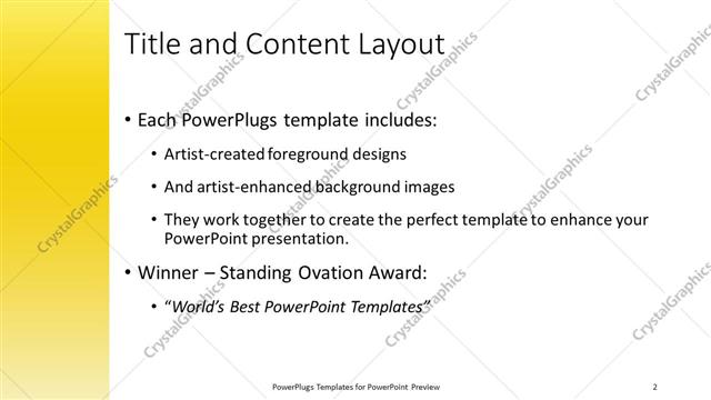 Title and Content presentation slide layout